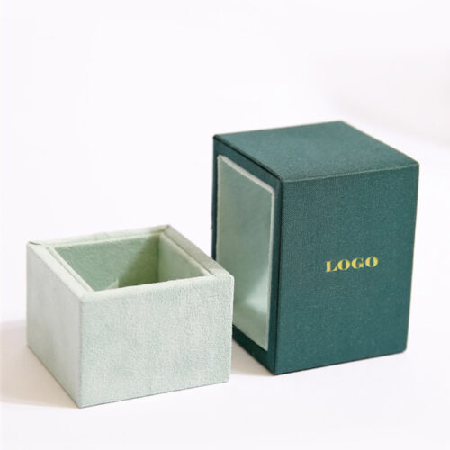 Italianate velvet drawer jewelry box with premium paper construction and custom interior insert