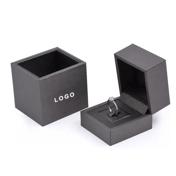 Custom drawer jewelry box with personalized logo printing, velvet insert, premium cardboard packaging