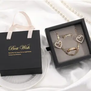 Custom Paper Drawer Jewelry Gift Box with Handle — Cardboard Chest Packaging