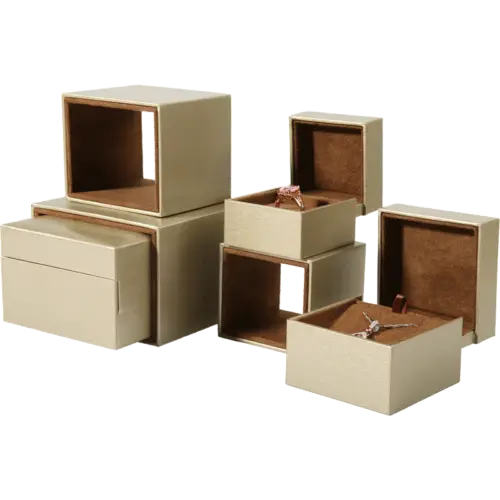 Custom Drawer-Style Grain Paper Jewelry Box for Earrings, Rings & Bracelets Custom drawer-style grain paper jewelry box for earrings, rings, bracelets with custom logo printing and eco-friendly materials