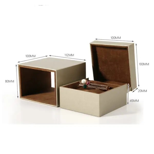Custom Drawer-Style Grain Paper Jewelry Box for Earrings, Rings & Bracelets Custom drawer-style grain paper jewelry box for earrings, rings, bracelets with custom logo printing and eco-friendly materials
