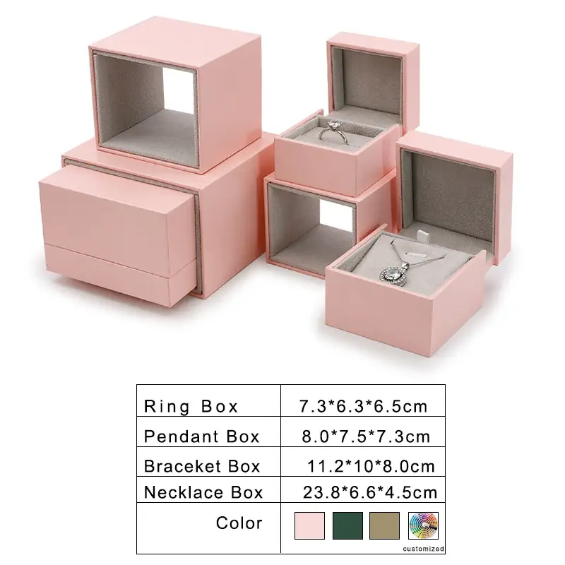 Custom-printed premium drawer-style rigid earring jewelry box with logo branding and luxury packaging design