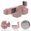 Custom-printed premium drawer-style rigid earring jewelry box with logo branding and luxury packaging design
