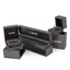 Custom-printed premium drawer-style rigid earring jewelry box with logo branding and luxury packaging design