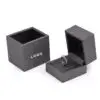 Custom-printed premium drawer-style rigid earring jewelry box with logo branding and luxury packaging design