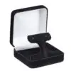 Velveteen T-style earring box with custom logo branding, premium interior display, and luxury packaging for jewelry brands
