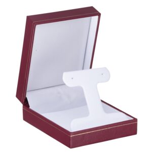 Premium custom long T-bar earring display box with luxury materials and full brand customization options