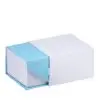Custom ribbed paper snap earring box with embossed logo and foam insert for jewelry protection and premium unboxing