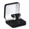Velveteen T-style earring box with custom logo branding, premium interior display, and luxury packaging for jewelry brands