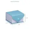 Custom ribbed paper snap earring box with embossed logo and foam insert for jewelry protection and premium unboxing