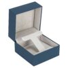 Soft-Touch Large Hoop Earring Box with Protective Sleeve – Custom Print Soft-touch hoop earring box with protective sleeve in black, showing interior foam display insert and branding