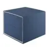 Soft-Touch Large Hoop Earring Box with Protective Sleeve – Custom Print Soft-touch hoop earring box with protective sleeve in black, showing interior foam display insert and branding