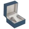 Soft-Touch Large Hoop Earring Box with Protective Sleeve – Custom Print Soft-touch hoop earring box with protective sleeve in black, showing interior foam display insert and branding