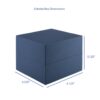Soft-Touch Large Hoop Earring Box with Protective Sleeve – Custom Print Soft-touch hoop earring box with protective sleeve in black, showing interior foam display insert and branding