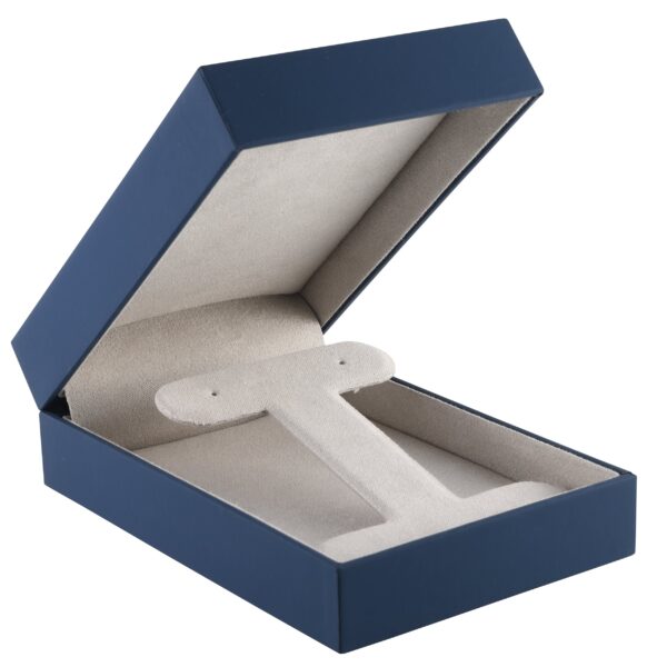 Custom Soft Touch Long T-Style Earring Boxes with Sleeve – Bulk OEM Packaging Soft touch long T-style earring box with protective removable sleeve, custom branded jewelry packaging