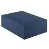 Soft touch long T-style earring box with protective removable sleeve, custom branded jewelry packaging