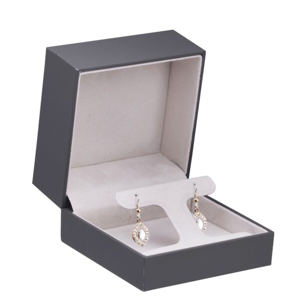 Custom Soft-Touch Earring Box with T-Style Insert & Sleeve Soft-touch premium earring box with T-style insert and matching protective sleeve for jewelry brands