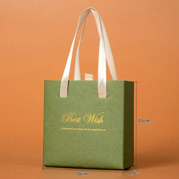 Custom rigid paper earring box with handle, showing branding, foam insert, and premium packaging design for jewelry retailers