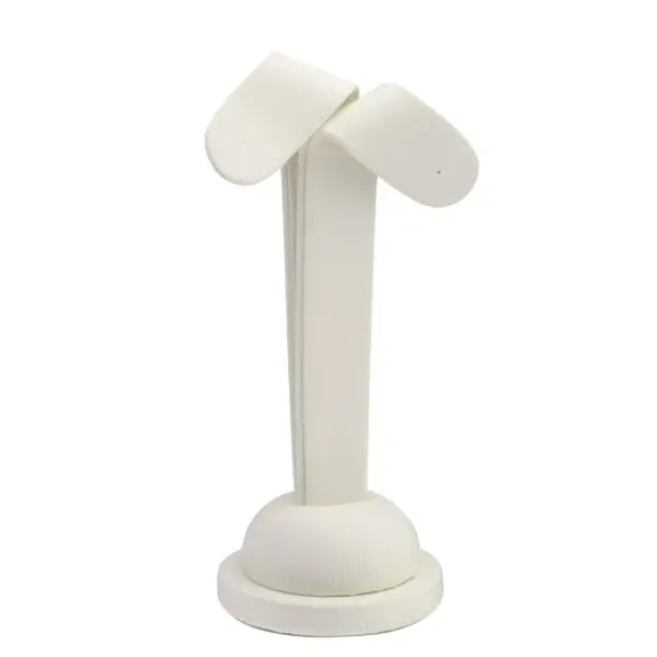 Custom leatherette foldover earring display tree box with branded embossing and professional retail packaging