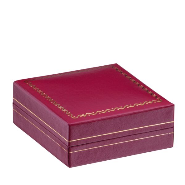 Custom vintage-style T-bar earring display box with removable insert and soft velvet lining