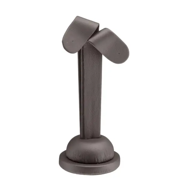 Custom leatherette foldover earring display tree box with branded embossing and professional retail packaging