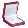 Custom vintage-style T-bar earring display box with removable insert and soft velvet lining