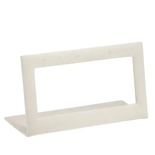 Custom suede 3-set earring display hanger bar with branded packaging for jewelry retailers