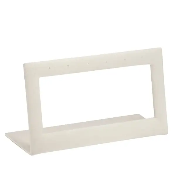 Custom suede 3-set earring display hanger bar with branded packaging for jewelry retailers