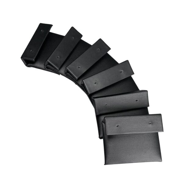 Leatherette loose pads for stackable 16-earring display trays, 6-pack of premium vegan leather earring inserts