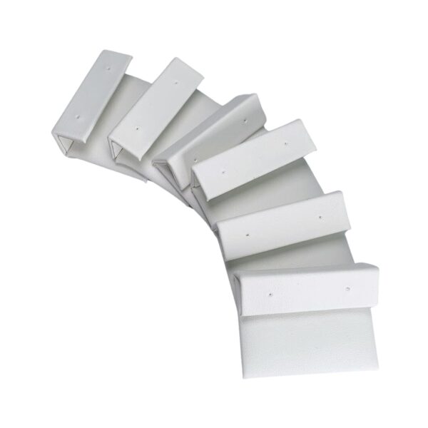 Leatherette loose pads for stackable 16-earring display trays, 6-pack of premium vegan leather earring inserts