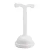 Leatherette T-shaped earring display stand with curved design for jewelry retail and brand packaging