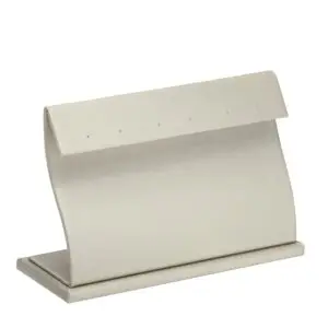 Multi-pocket earring and pendant display stand with custom velvet-lined pockets for retail jewelry display