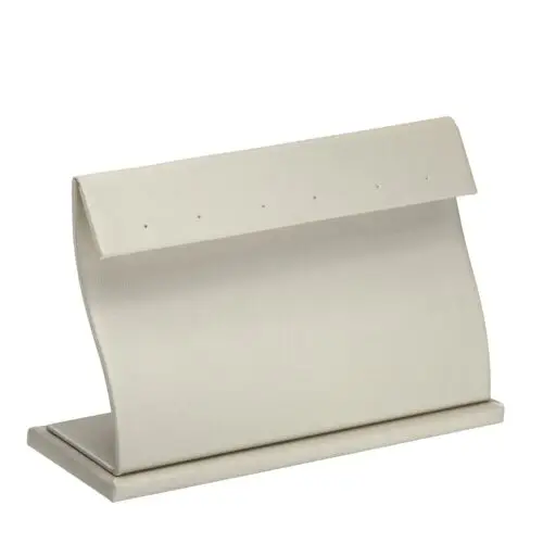Multi-pocket earring and pendant display stand with custom velvet-lined pockets for retail jewelry display