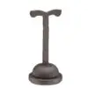 Leatherette T-shaped earring display stand with curved design for jewelry retail and brand packaging