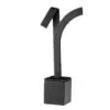 Custom leatherette earring display stand with organized hooks for retail jewelry presentation