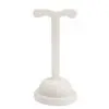Leatherette T-shaped earring display stand with curved design for jewelry retail and brand packaging