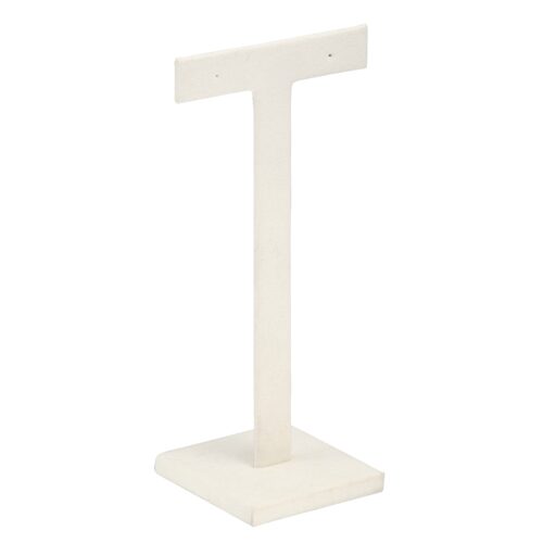 Custom suede earring tree display stand with multiple angled branches for jewelry retail and gift packaging