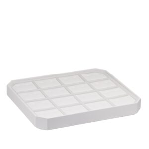 Leatherette Octagon Earring Display Tray - Custom 16-Slot Stackable Jewelry Organizer