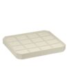 Leatherette Octagon Earring Display Tray - Custom 16-Slot Stackable Jewelry Organizer Custom leatherette octagon earring display tray with 16 slots, stackable design in natural beige color