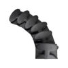 Stackable leatherette T-bar earring display tray pads with 25 posts in neutral color