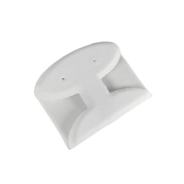 Stackable leatherette T-bar earring display tray pads with 25 posts in neutral color