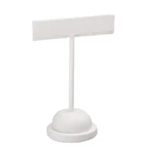 Premium leatherette T-style earring tree display stand with customizable logo branding for retail jewelry packaging
