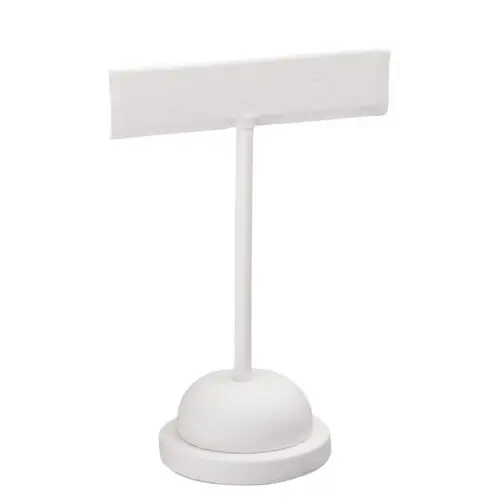 Premium leatherette T-style earring tree display stand with customizable logo branding for retail jewelry packaging