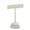 Premium leatherette T-style earring tree display stand with customizable logo branding for retail jewelry packaging
