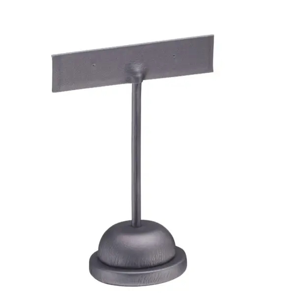 Premium leatherette T-style earring tree display stand with customizable logo branding for retail jewelry packaging