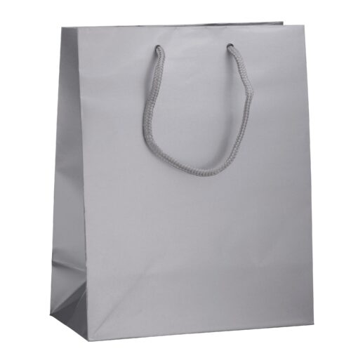 Custom glossy euro tote bag in cub size for jewelry retail and gifting packaging