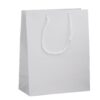 Custom glossy euro tote bag in cub size for jewelry retail and gifting packaging