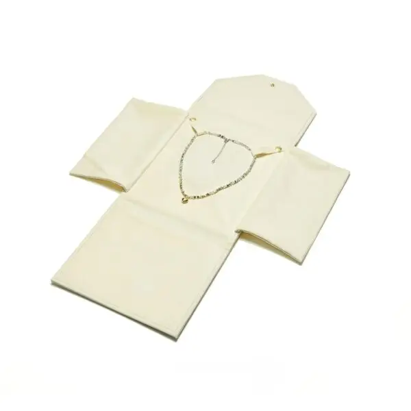 Double-Sided Textured Fabric Necklace Pouch Bag – Custom OEM Jewelry Packaging Double-sided textured fabric necklace pouches—custom jewelry packaging for retail and e-commerce