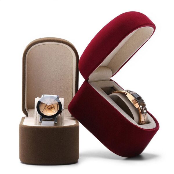 Wholesale Custom Flannelette Watch Box with Logo Branding Custom flannelette watch box with logo branding and velvet interior lining for wholesale jewelry and watch retailers