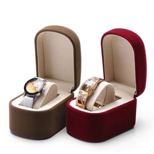 Wholesale Custom Flannelette Watch Box with Logo Branding Custom flannelette watch box with logo branding and velvet interior lining for wholesale jewelry and watch retailers